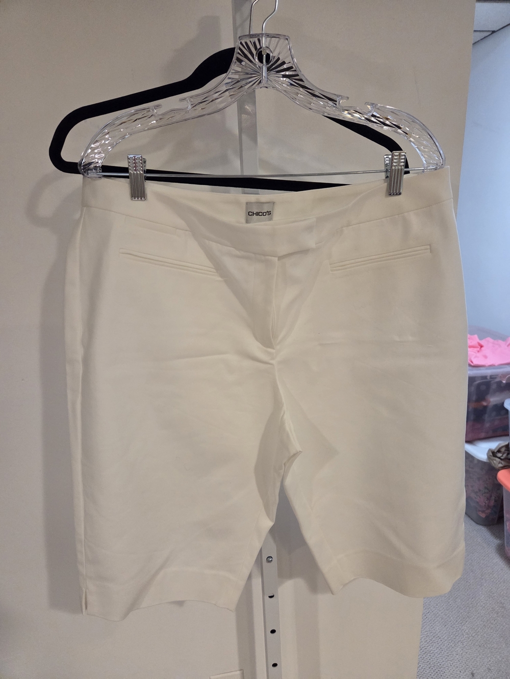 Chico's Cream White Bermuda Shorts